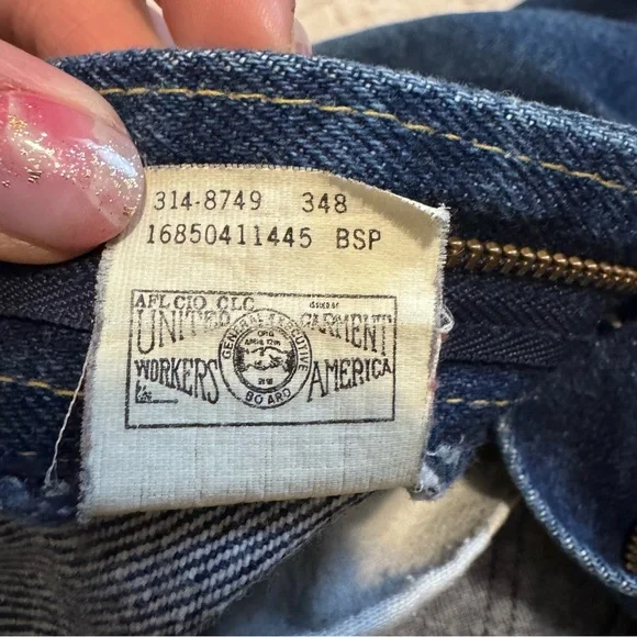 Vintage 1980s Lee Jeans Women’s 1 PET High Rise Straight Leg 26” Inseam USA - Picture 4 of 6